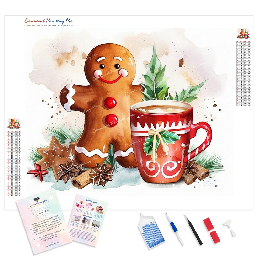 Gingerbread Latte | Diamond Painting Kit - Full Drill - Square or Round Diamonds with AB Drills Option