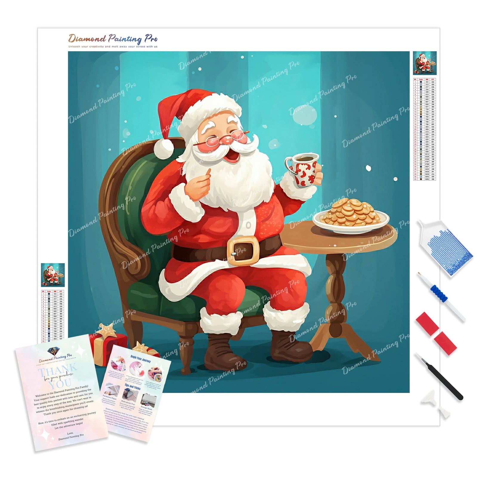 Santa's Snack | Diamond Painting Kit - Full Drill - Square or Round Diamonds with AB Drills Option