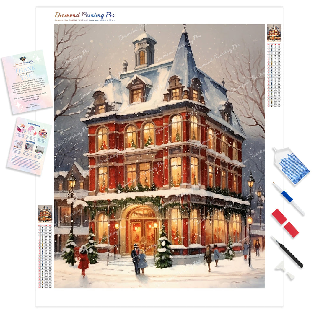 Nostalgia in the Snow | Diamond Painting Kit - Full Drill - Square or Round Diamonds with AB Drills Option