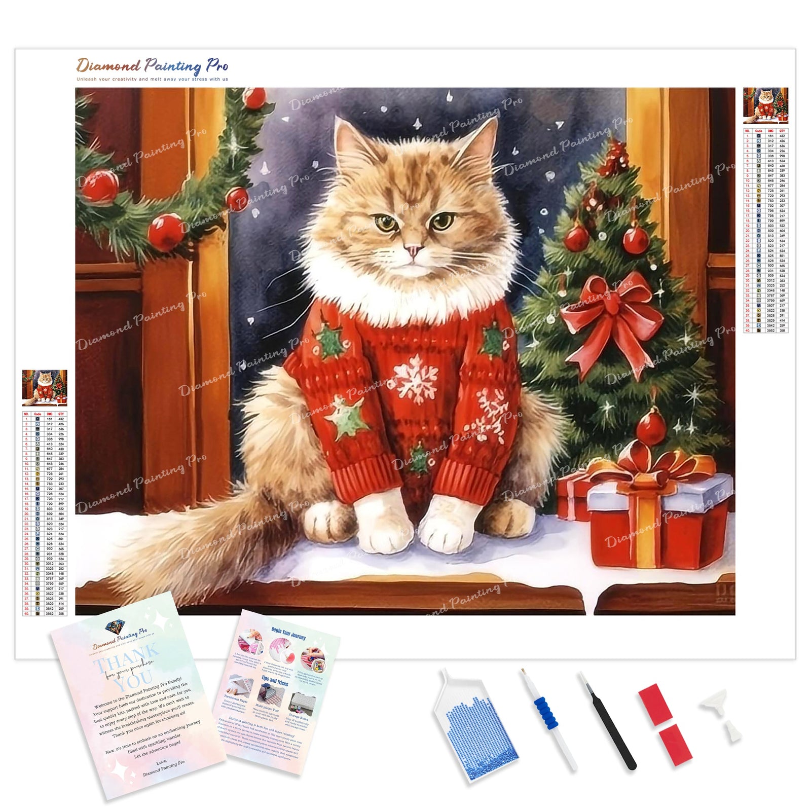 Christmas Delight in a Sweater | Diamond Painting Kit - Full Drill - Square or Round Diamonds with AB Drills Option