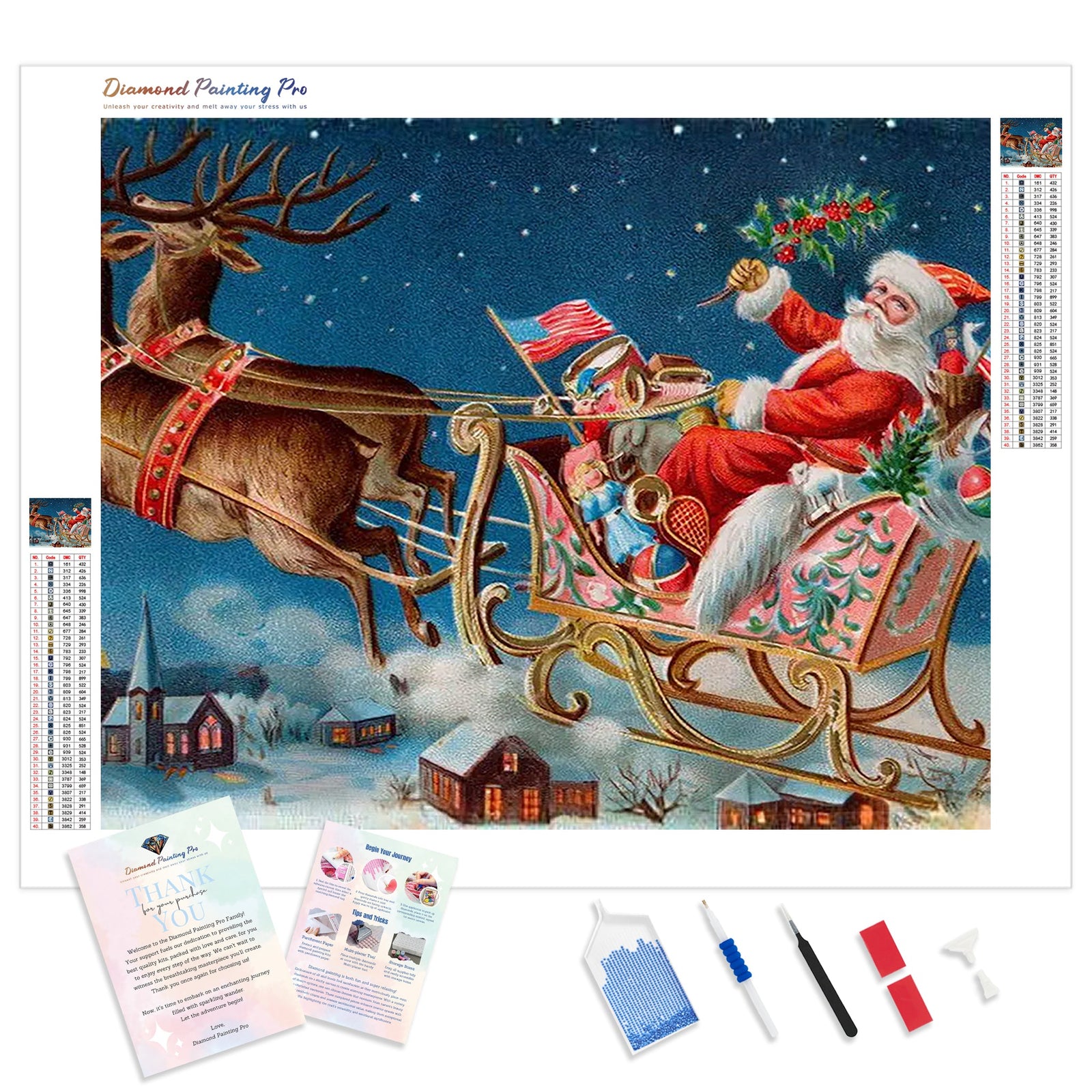 Christmas in America | Diamond Painting Kit - Full Drill - Square or Round Diamonds with AB Drills Option