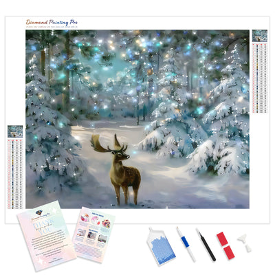 Deer | Diamond Painting Kit - Full Drill - Square or Round Diamonds with AB Drills Option