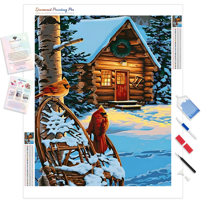 House on a Frozen Forest | Diamond Painting