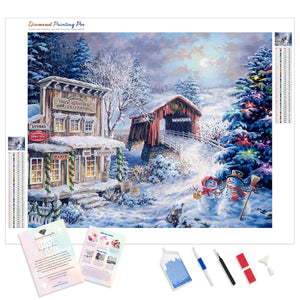 Winter Christmas Village | Diamond Painting