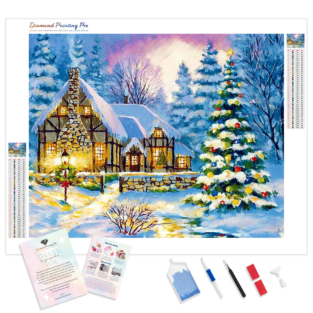 Christmas Winter Village | Diamond Painting Kit - Full Drill - Square or Round Diamonds with AB Drills Option