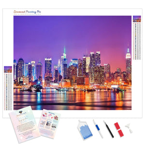 New York Night Skyline | Diamond Painting