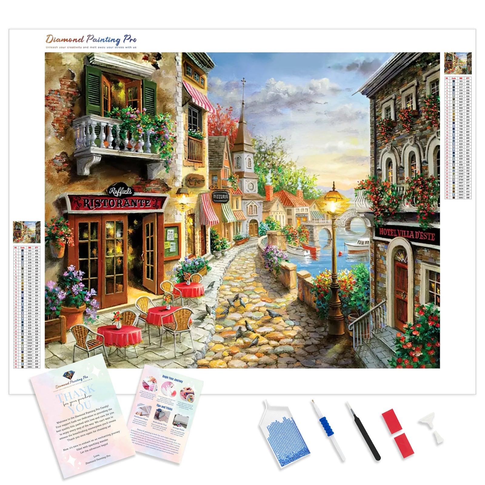 Cobbled Street in Naples | Diamond Painting Kit - Full Drill - Square or Round Diamonds with AB Drills Option