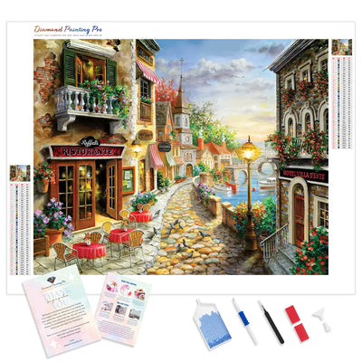 Cobbled Street in Naples | Diamond Painting Kit - Full Drill - Square or Round Diamonds with AB Drills Option