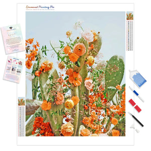Cactus Flower Aesthetic | Diamond Painting