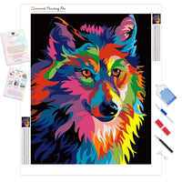 Abstract Wolf | Diamond Painting