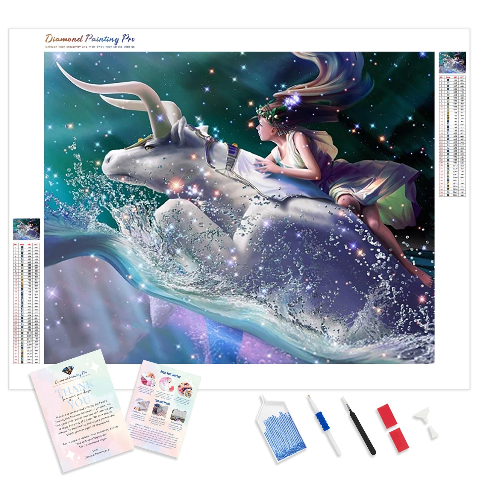 Taurus Constellation | Diamond Painting Kit - Full Drill - Square or Round Diamonds with AB Drills Option