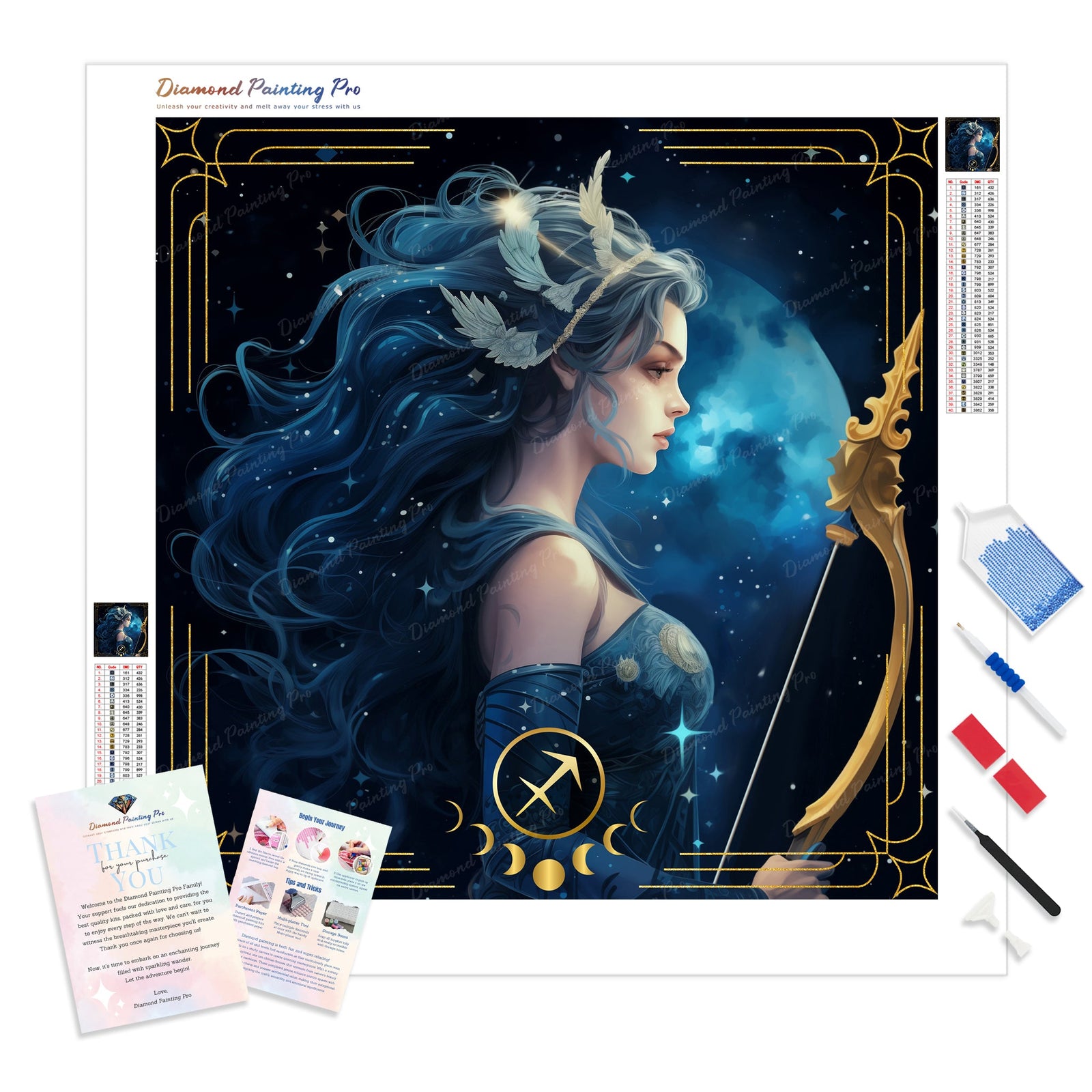 Sagittarius | Diamond Painting Kit - Full Drill - Square or Round Diamonds with AB Drills Option