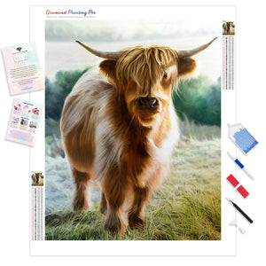 Highland Cattle Portrait | Diamond Painting