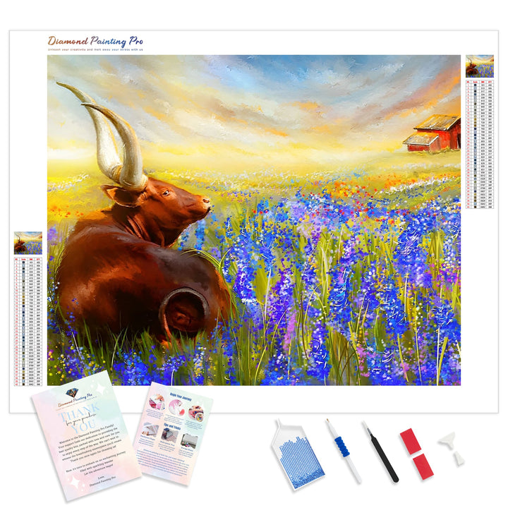 Longhorn Cow | Diamond Painting