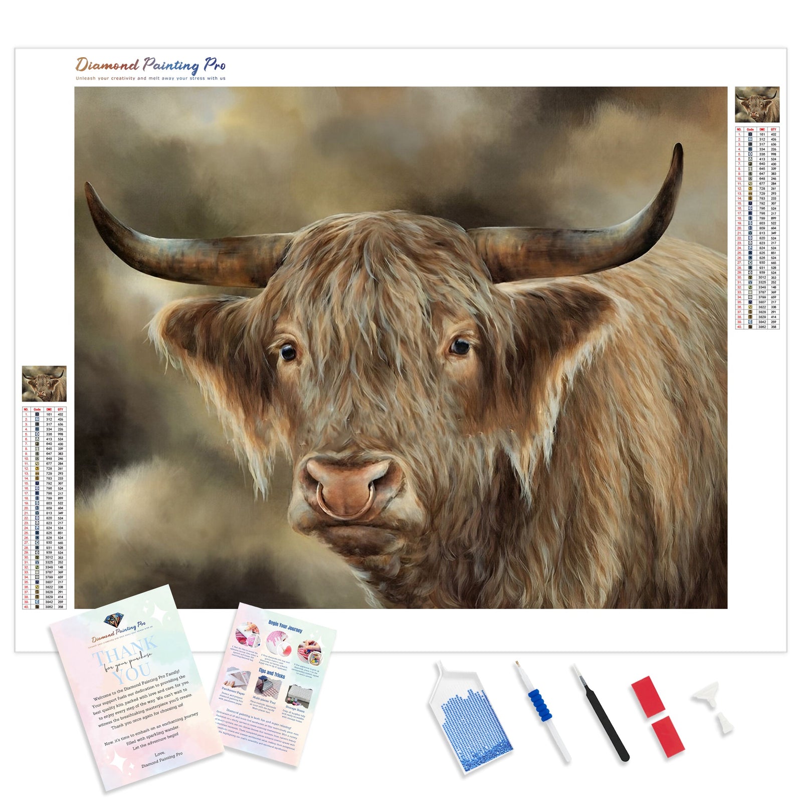 The Fluffy Cows | Diamond Painting Kit - Full Drill - Square or Round Diamonds with AB Drills Option