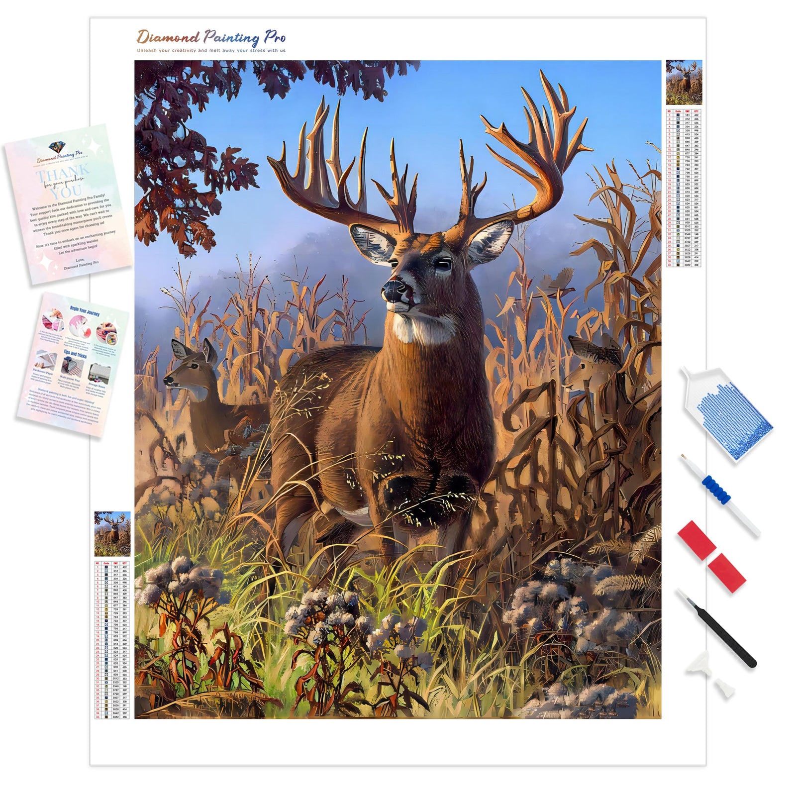 Fleece Deer | Diamond Painting Kit - Full Drill - Square or Round Diamonds with AB Drills Option