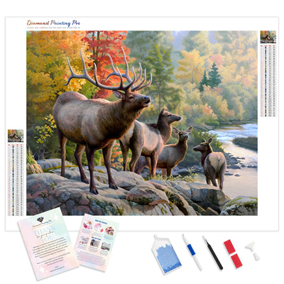 Autumn Forest Deer | Diamond Painting Kit - Full Drill - Square or Round Diamonds with AB Drills Option