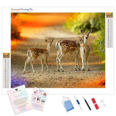 Cute Little Deer | Diamond Painting Kit - Full Drill - Square or Round Diamonds with AB Drills Option