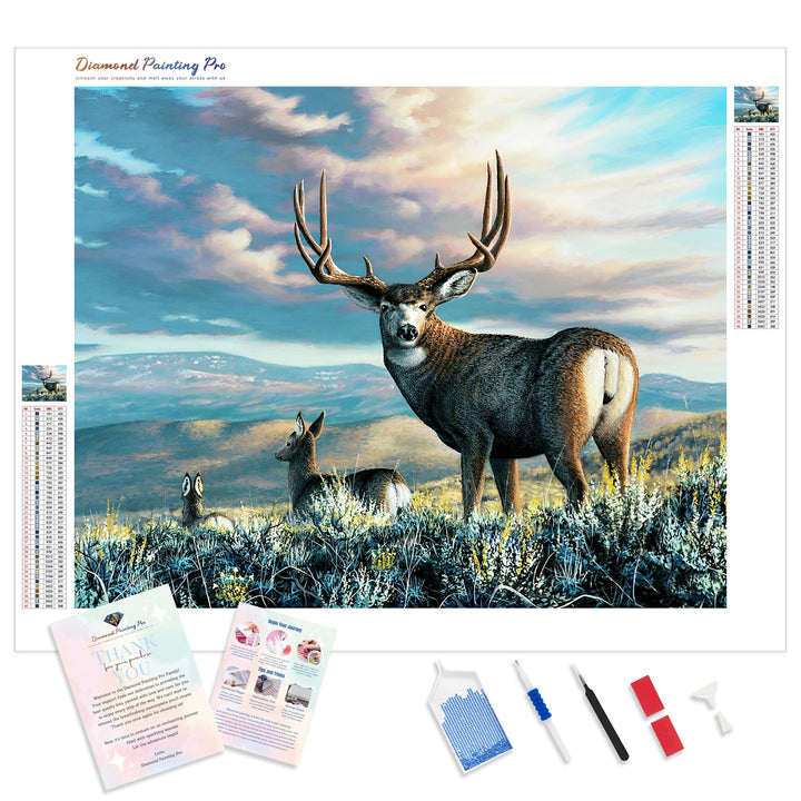 High Plains Black Deer | Diamond Painting