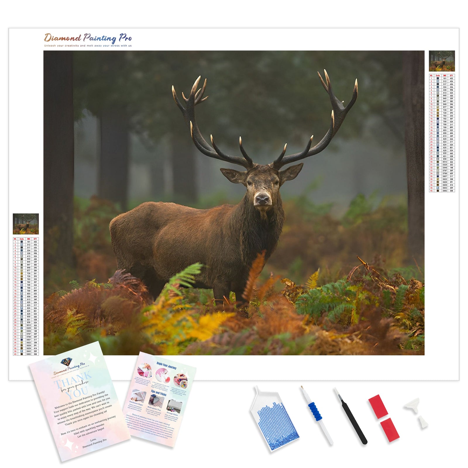 Wild Deer | Diamond Painting Kit - Full Drill - Square or Round Diamonds with AB Drills Option