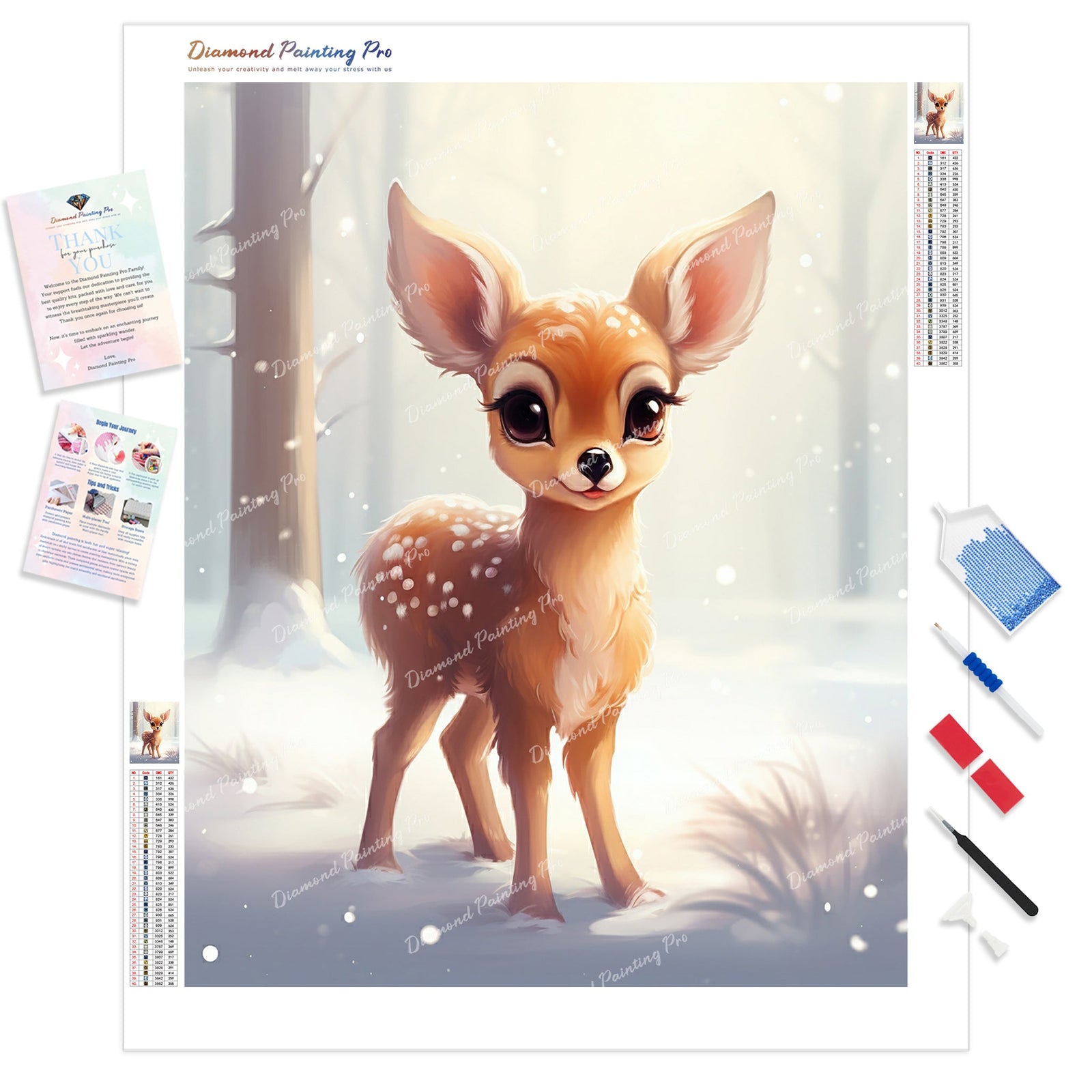 Dose of Holiday Cuteness | Diamond Painting Kit - Full Drill - Square or Round Diamonds with AB Drills Option