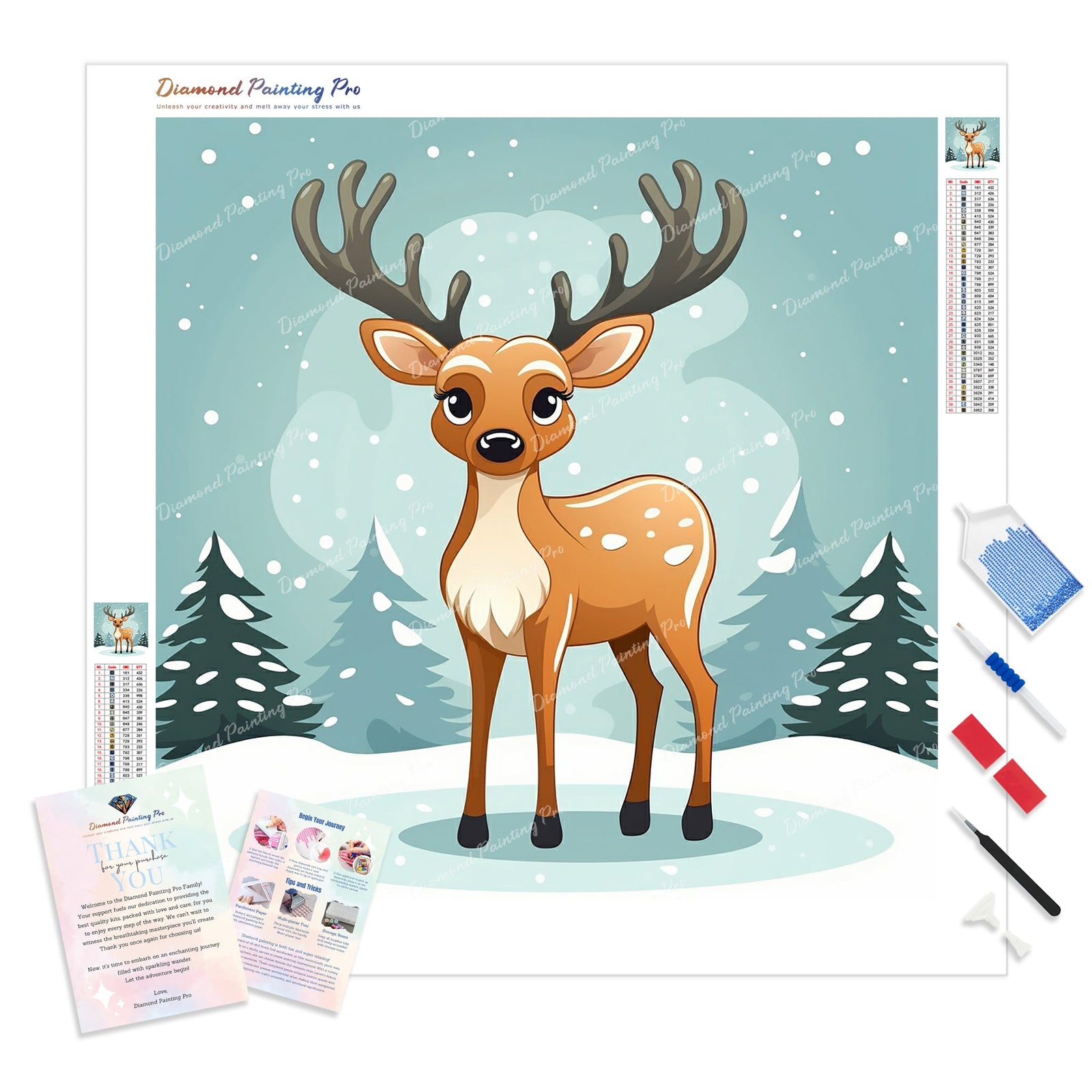 Antler Adventures | Diamond Painting Kit - Full Drill - Square or Round Diamonds with AB Drills Option