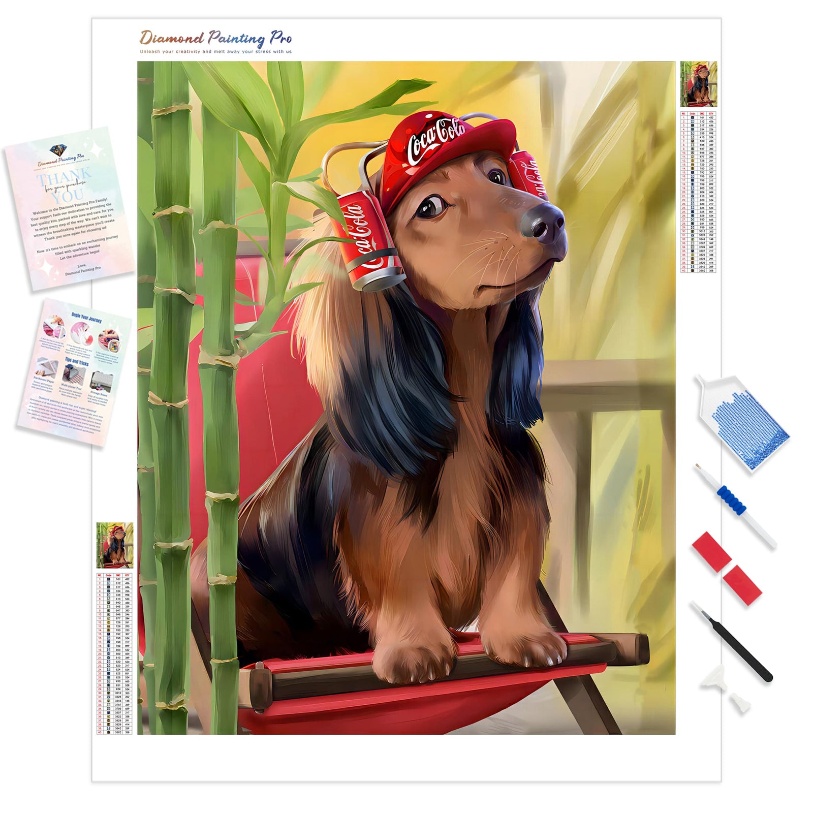 Dachshund | Diamond Painting Kit - Full Drill - Square or Round Diamonds with AB Drills Option