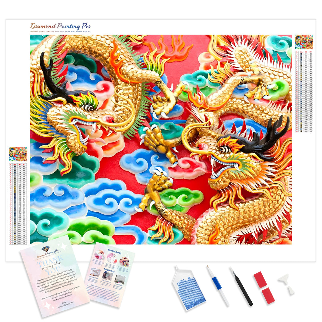 Chinese Golden Dragon | Diamond Painting