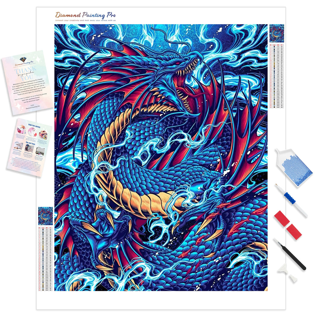 Vicious Dragon | Diamond Painting Kit - Full Drill - Square or Round Diamonds with AB Drills Option