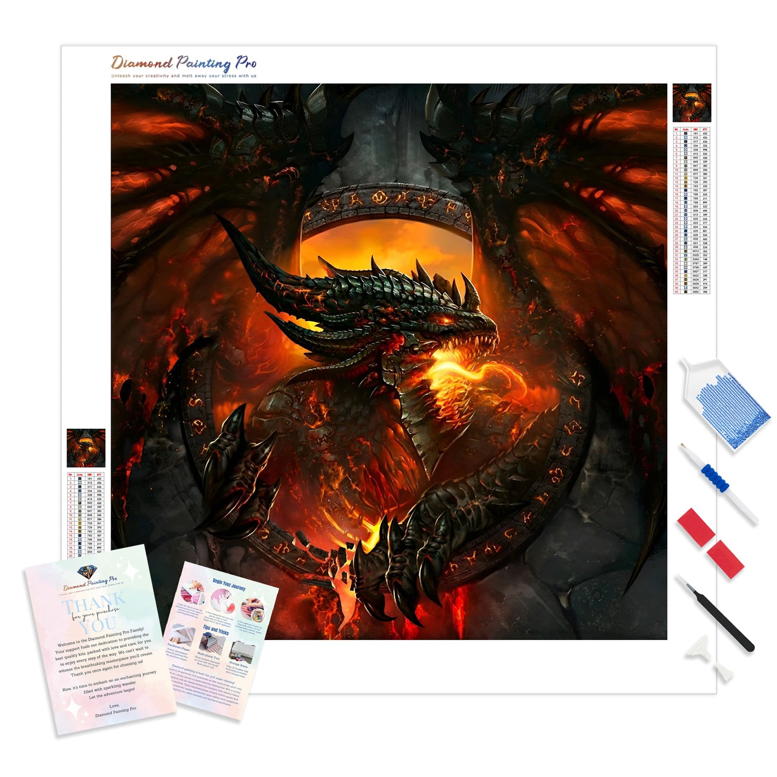 World of Warcraft Dragon | Diamond Painting Kit - Full Drill - Square or Round Diamonds with AB Drills Option