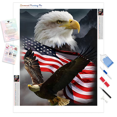 Eagle and Flag | Diamond Painting