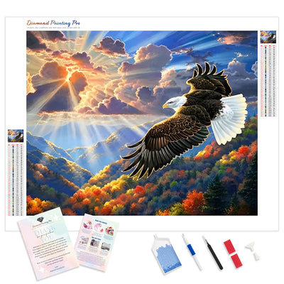 Eagle Sky Sunlight | Diamond Painting