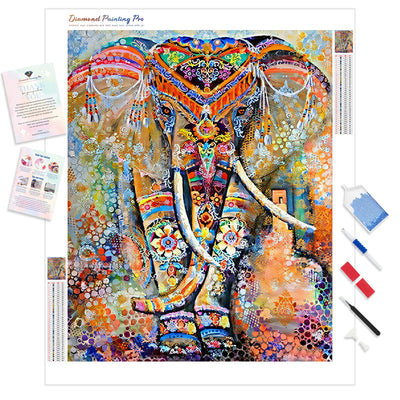 Esoteric Elephant | Diamond Painting Kit - Full Drill - Square or Round Diamonds with AB Drills Option