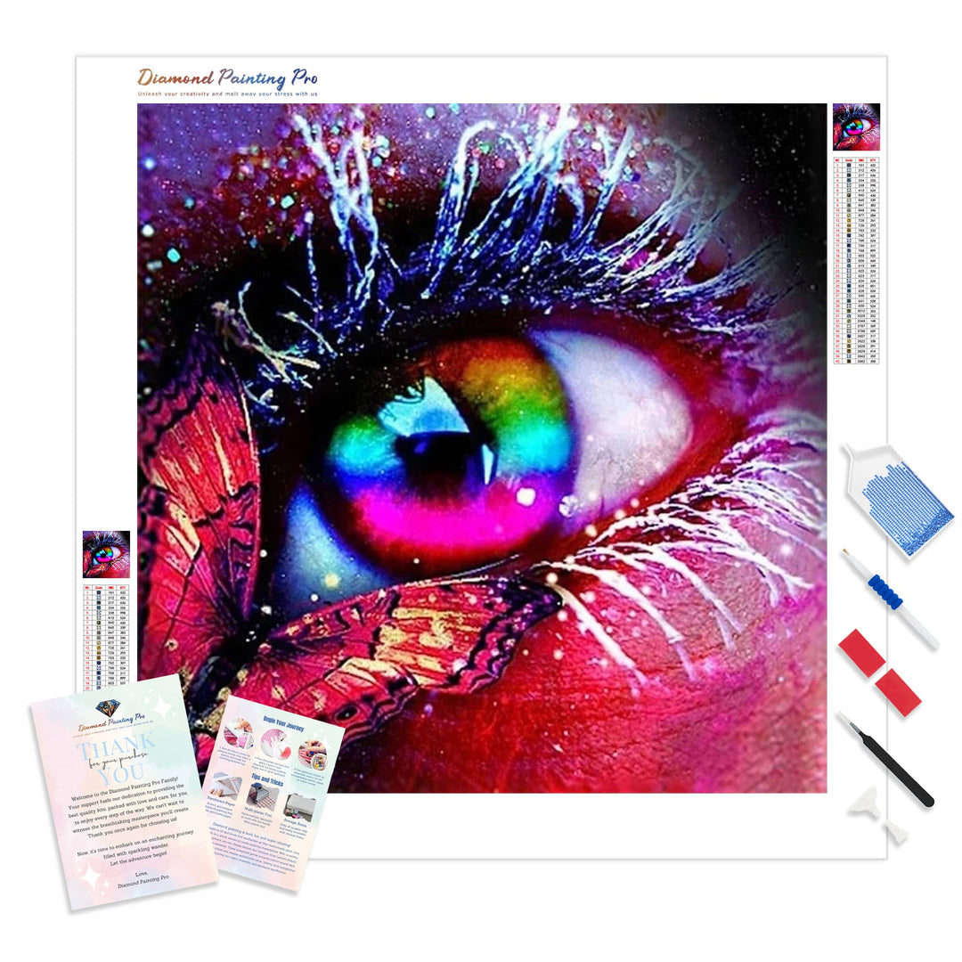 Eyes and Wings | Diamond Painting Kit - Full Drill - Square or Round Diamonds with AB Drills Option