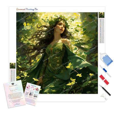 Ivy The Nature Guardian | Diamond Painting Kit - Full Drill - Square or Round Diamonds with AB Drills Option