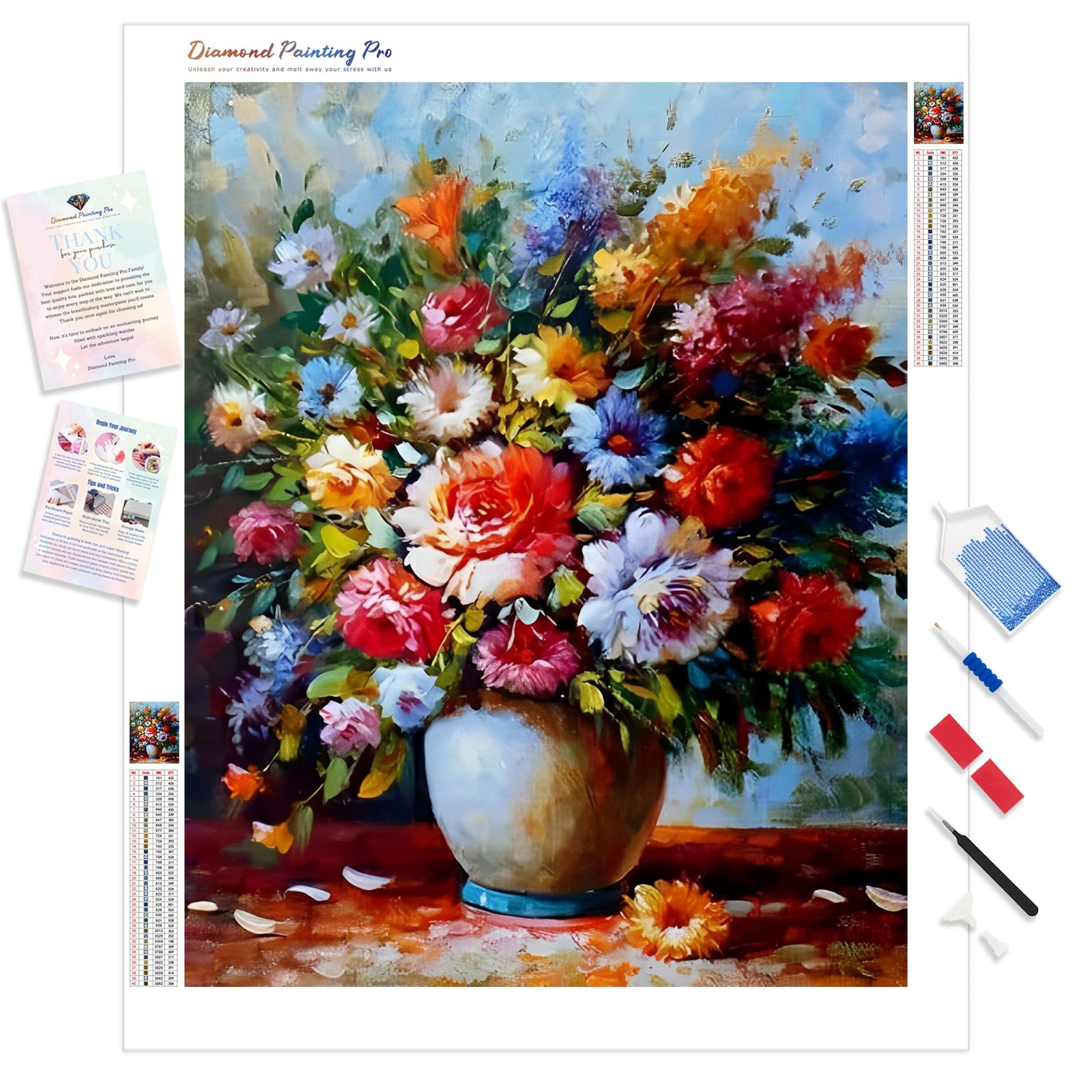 Gorgeous Bouquet | Diamond Painting Kit - Full Drill - Square or Round Diamonds with AB Drills Option