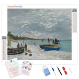 The Beach at Sainte Adresse | Diamond Painting Kit - Full Drill - Square or Round Diamonds with AB Drills Option