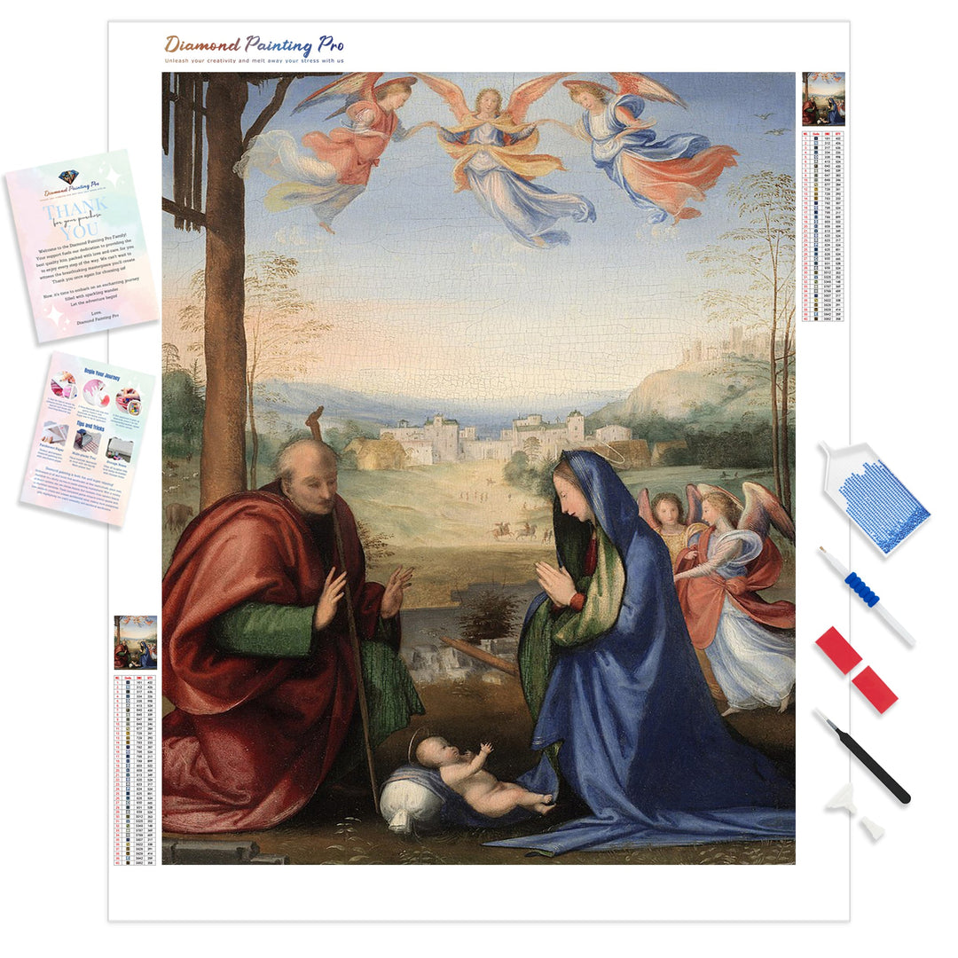 The Nativity | Diamond Painting Kit - Full Drill - Square or Round Diamonds with AB Drills Option