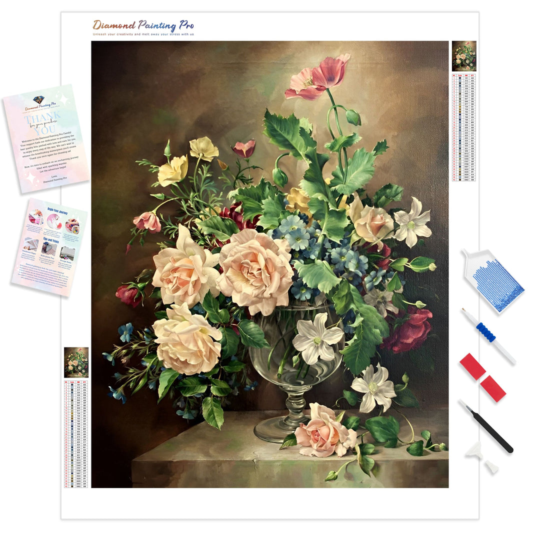 Harold Clayton Flower | Diamond Painting Kit - Full Drill - Square or Round Diamonds with AB Drills Option