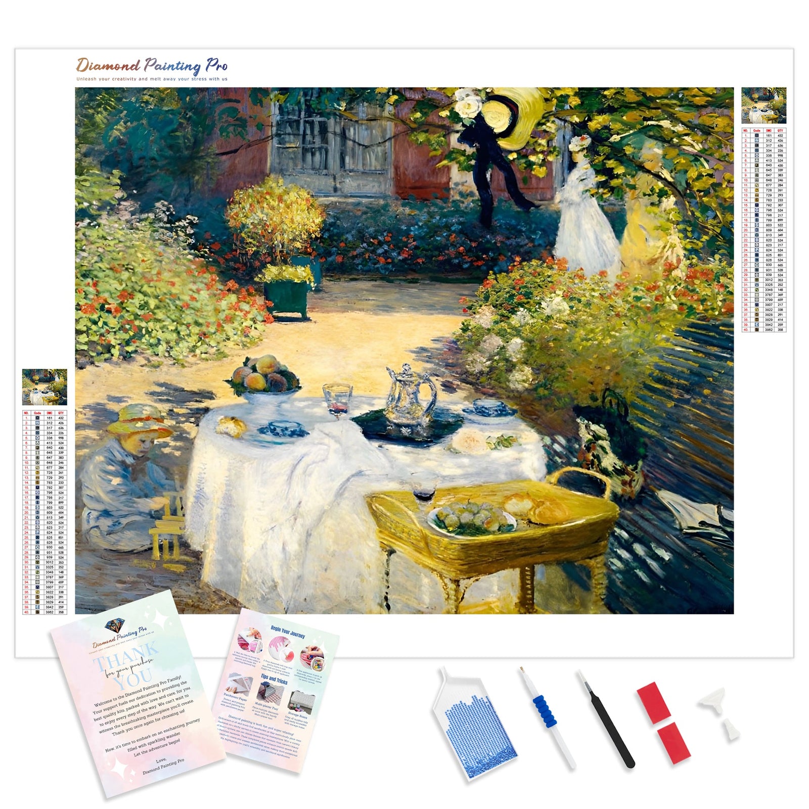 The Lunch - Claude Monet | Diamond Painting Kit - Full Drill - Square or Round Diamonds with AB Drills Option