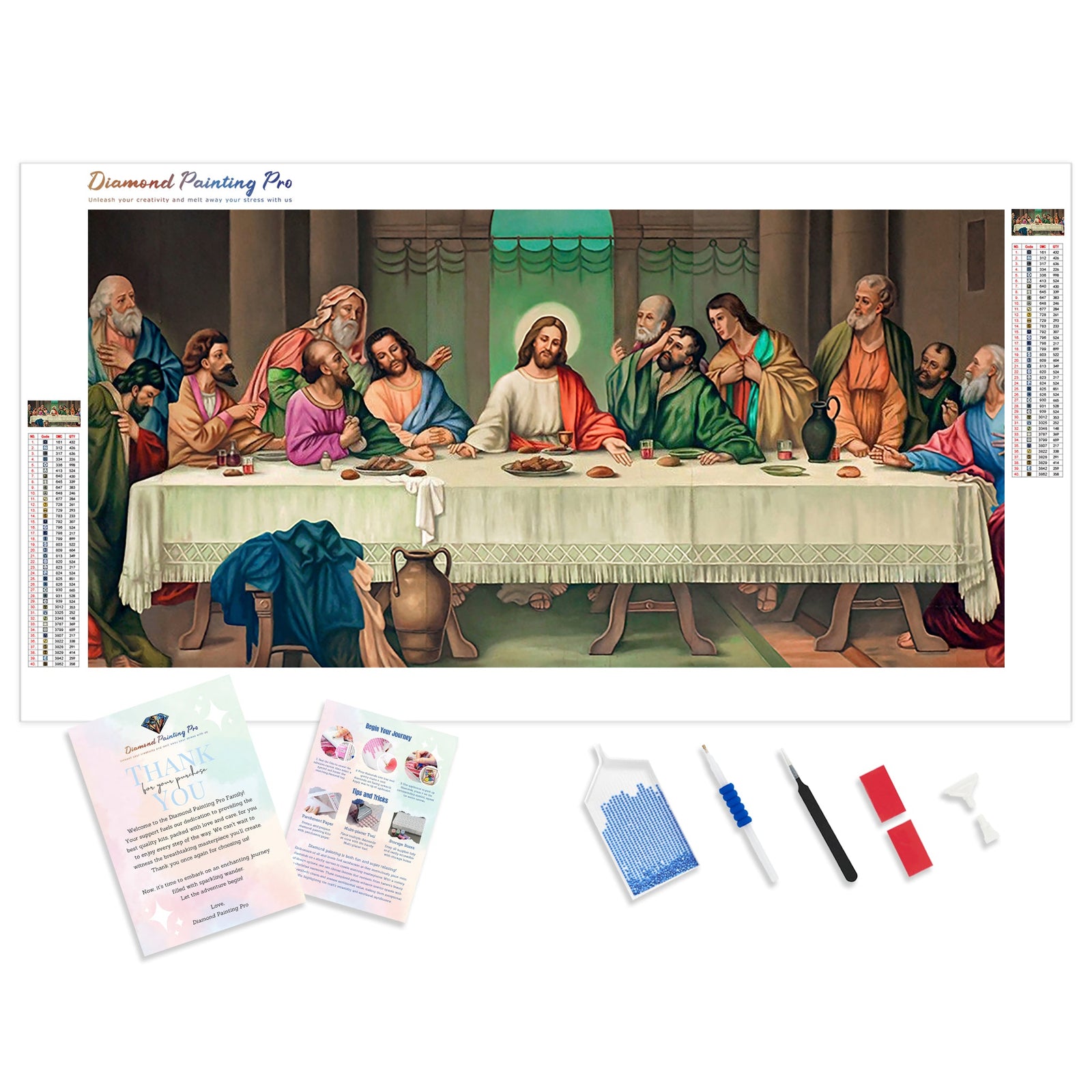 The Last Supper of Our Lord | Diamond Painting Kit - Full Drill - Square or Round Diamonds with AB Drills Option