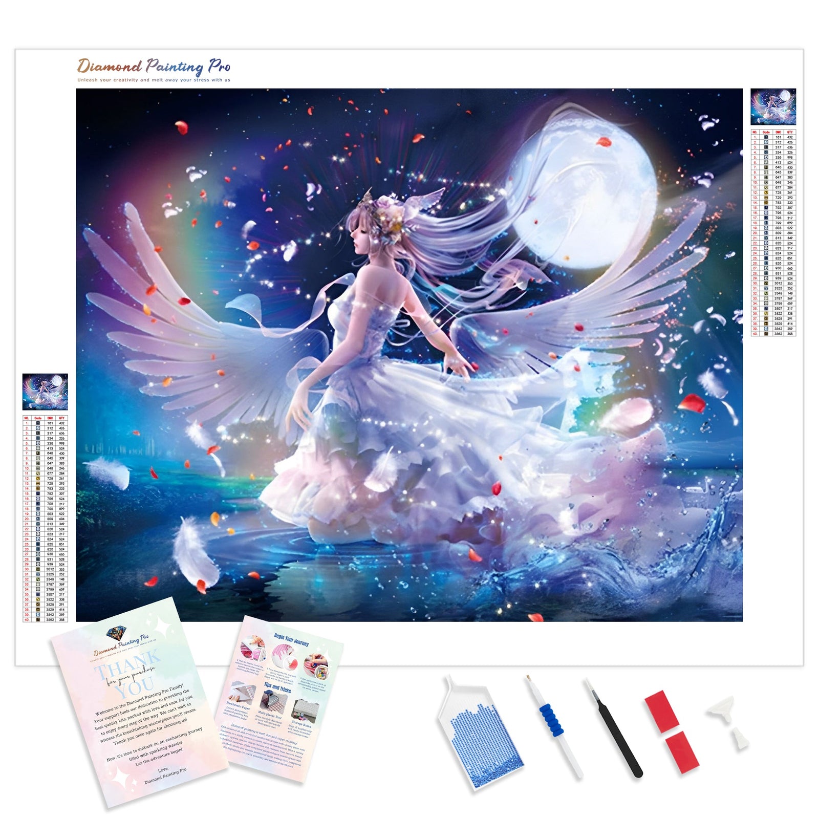 Angel Girl | Diamond Painting Kit - Full Drill - Square or Round Diamonds with AB Drills Option