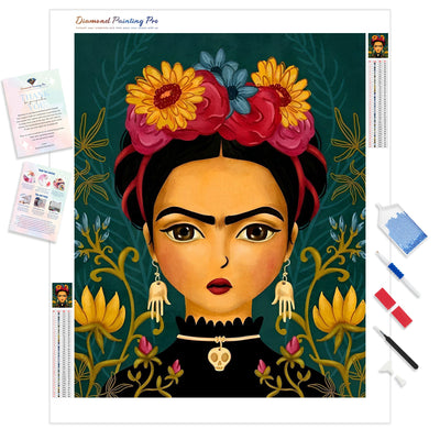 Frida Kahlo | Diamond Painting Kit - Full Drill - Square or Round Diamonds with AB Drills Option