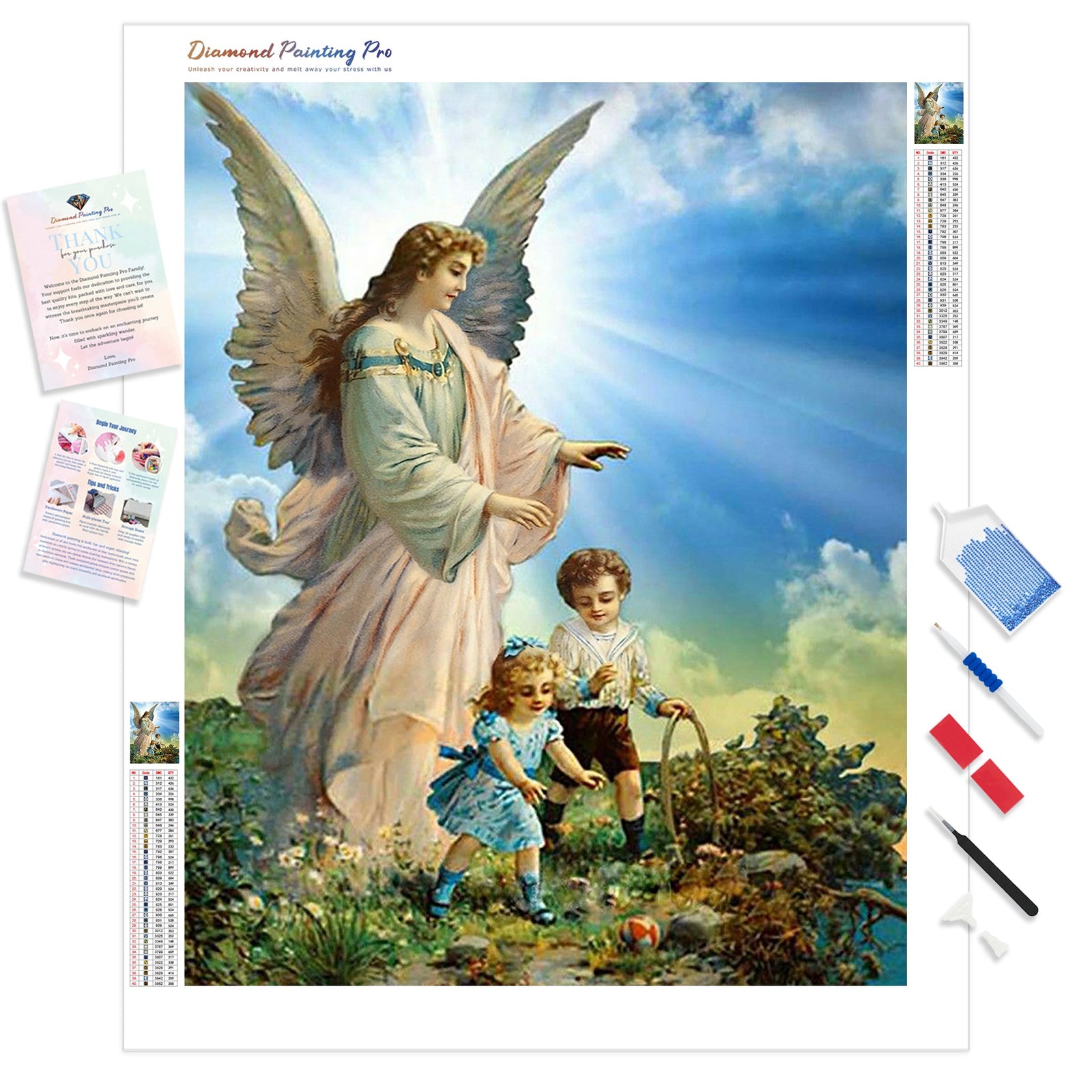 Angel Save Babys | Diamond Painting Kit - Full Drill - Square or Round Diamonds with AB Drills Option