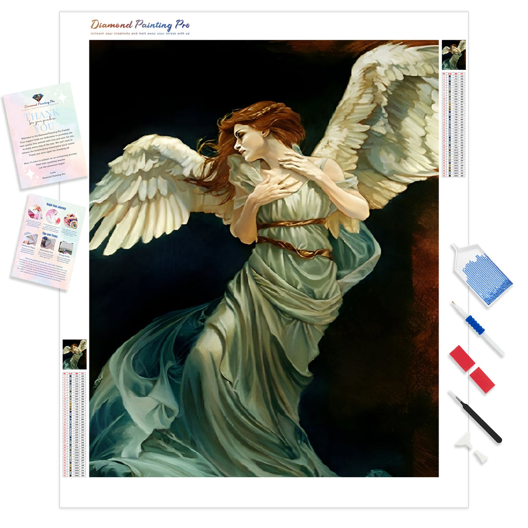 European Angel Beauty | Diamond Painting Kit - Full Drill - Square or Round Diamonds with AB Drills Option