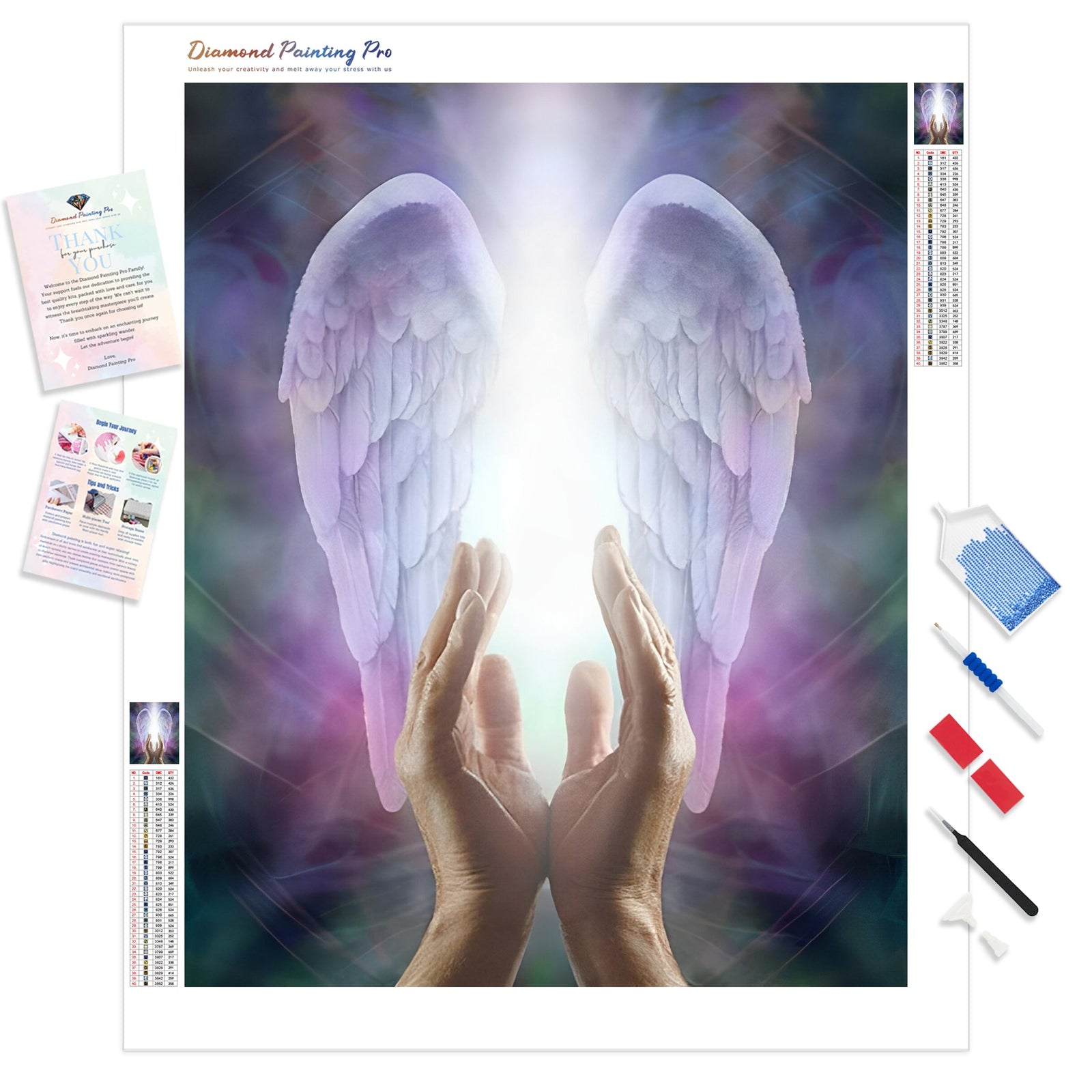 Guardian Angel Wings | Diamond Painting Kit - Full Drill - Square or Round Diamonds with AB Drills Option