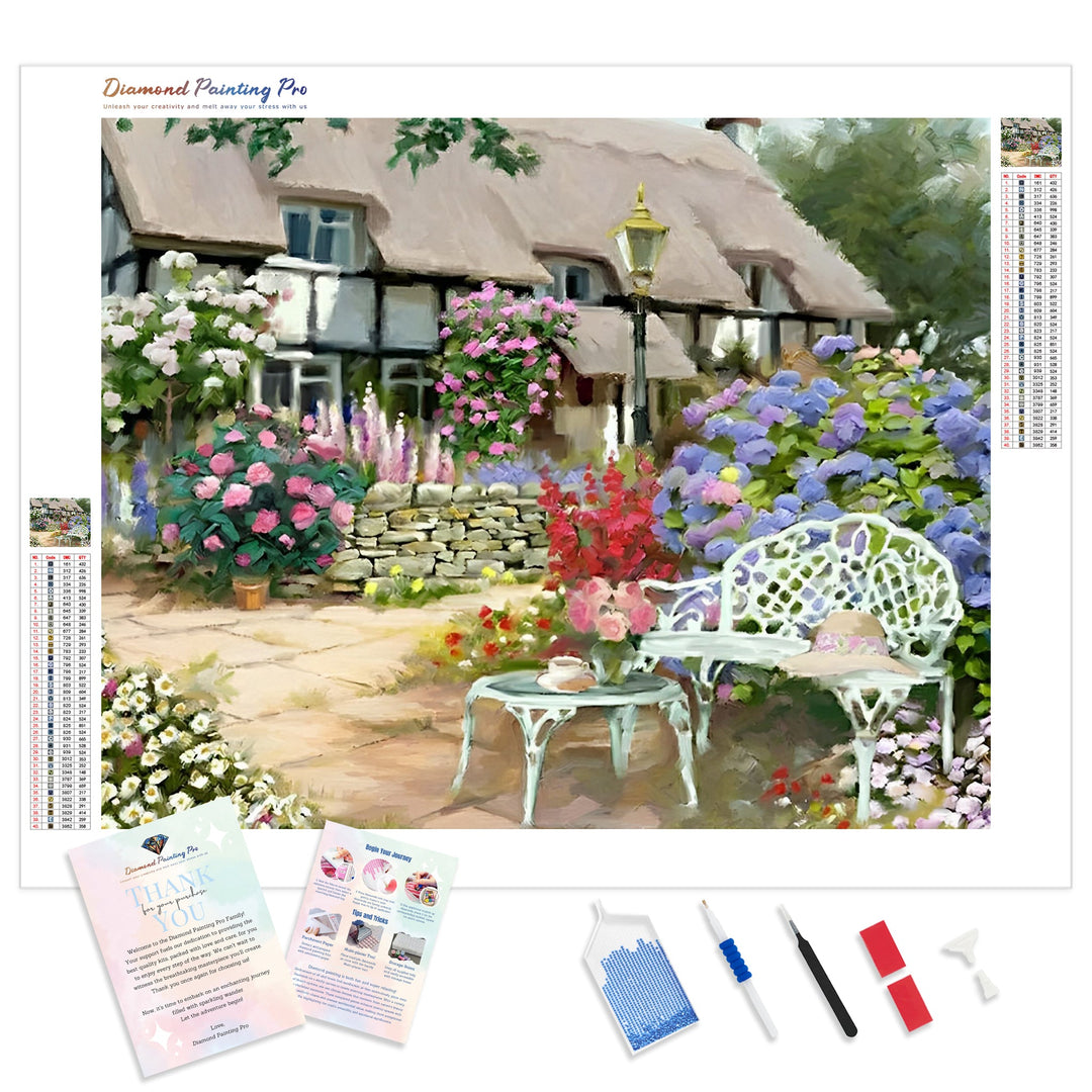 English Garden | Diamond Painting Kit - Full Drill - Square or Round Diamonds with AB Drills Option