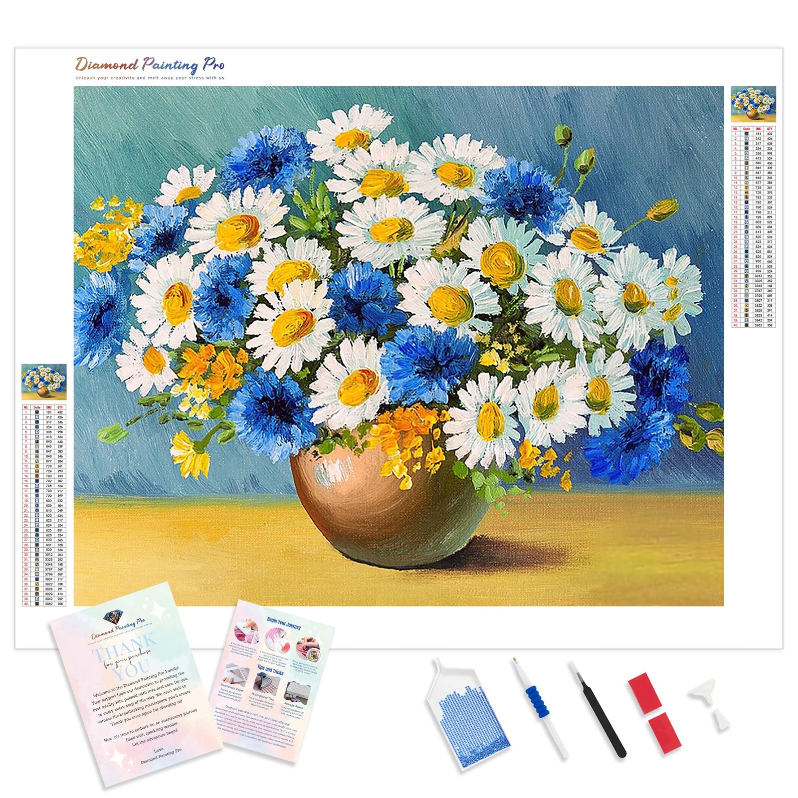 Bouquet of Spring Flowers | Diamond Painting Kit - Full Drill - Square or Round Diamonds with AB Drills Option