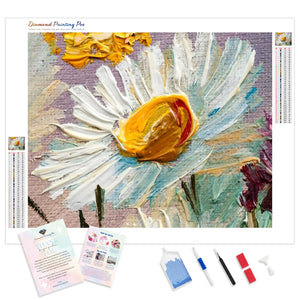 White Daisy Painting | Diamond Painting