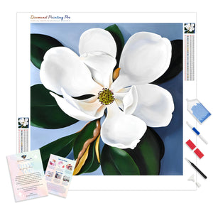 White Magnolia Flower | Diamond Painting